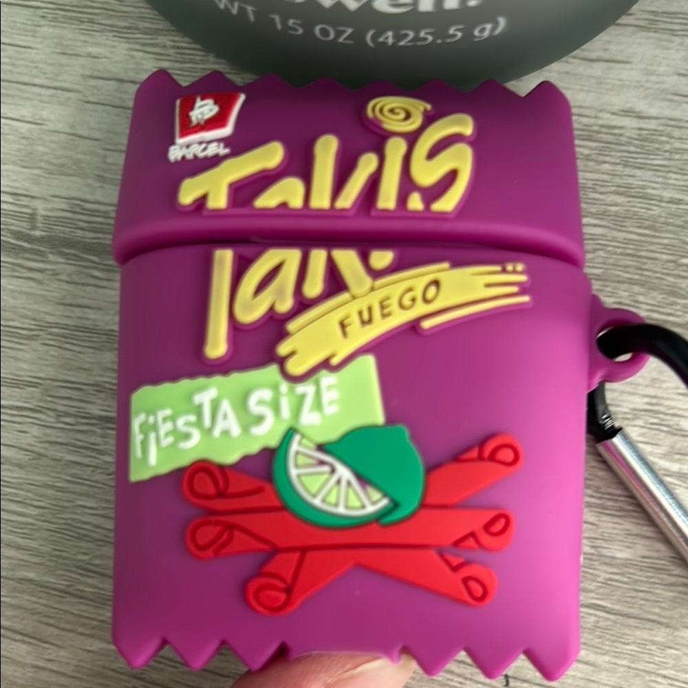 Takis Fuego Fiesta Size Purple AirPods case